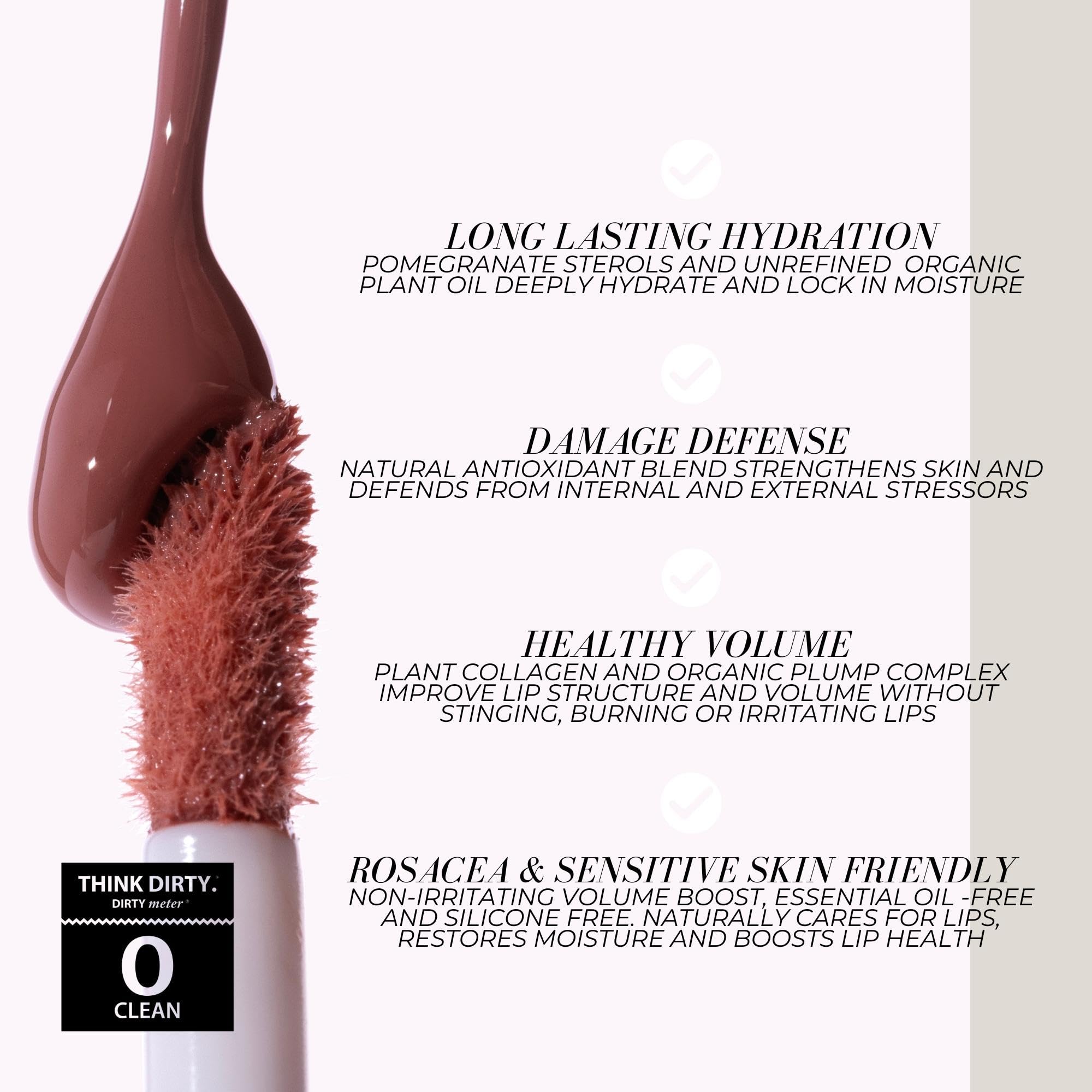 FITGLOW Beauty Lip Colour Serum – Hydrating Lip Gloss with Collagen & Pomegranate Sterols (Coco, 10g)