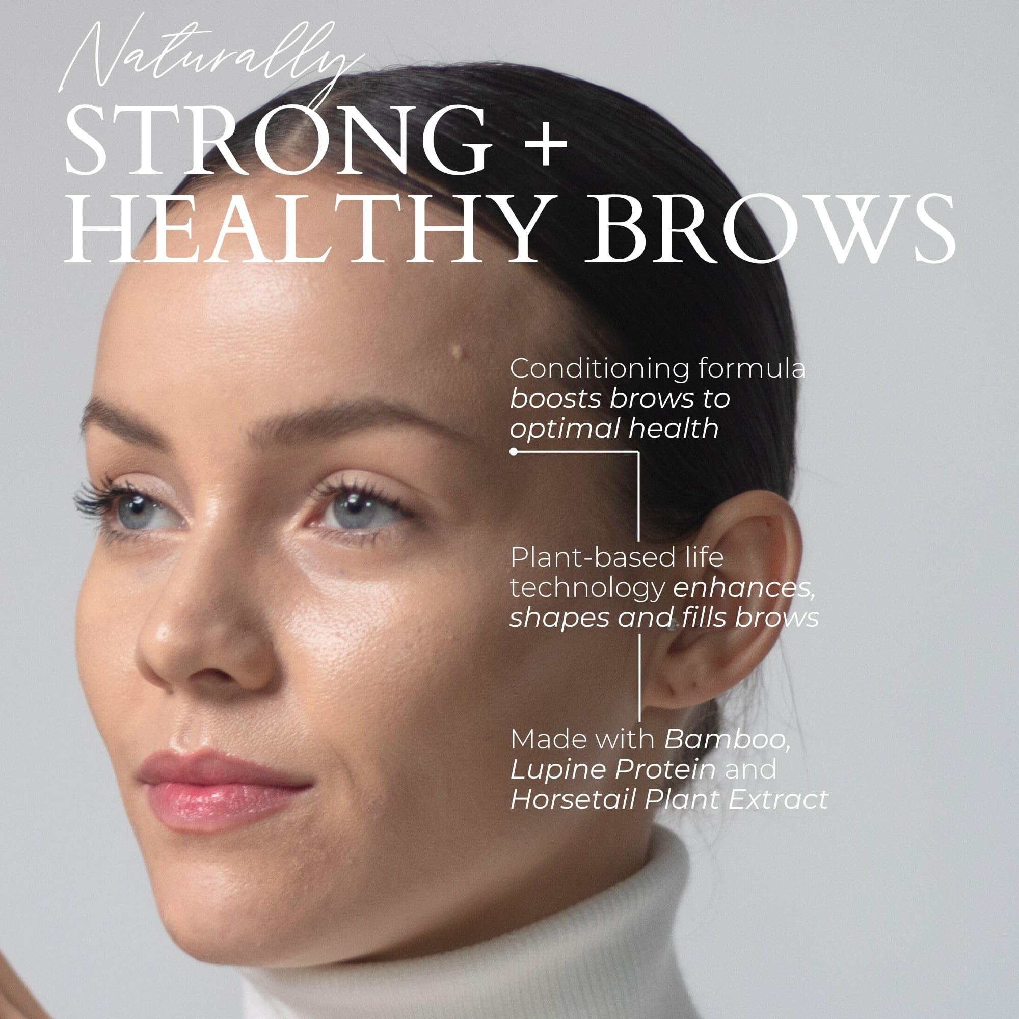 FITGLOW Plant Protein Brow Gel – Natural Vegan Brow Enhancer (Medium Brown, 4g)