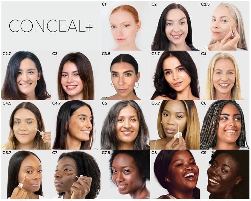 Fitglow Beauty Conceal+ | Vegan Full-Coverage Concealer with Vitamin K + Green Tea