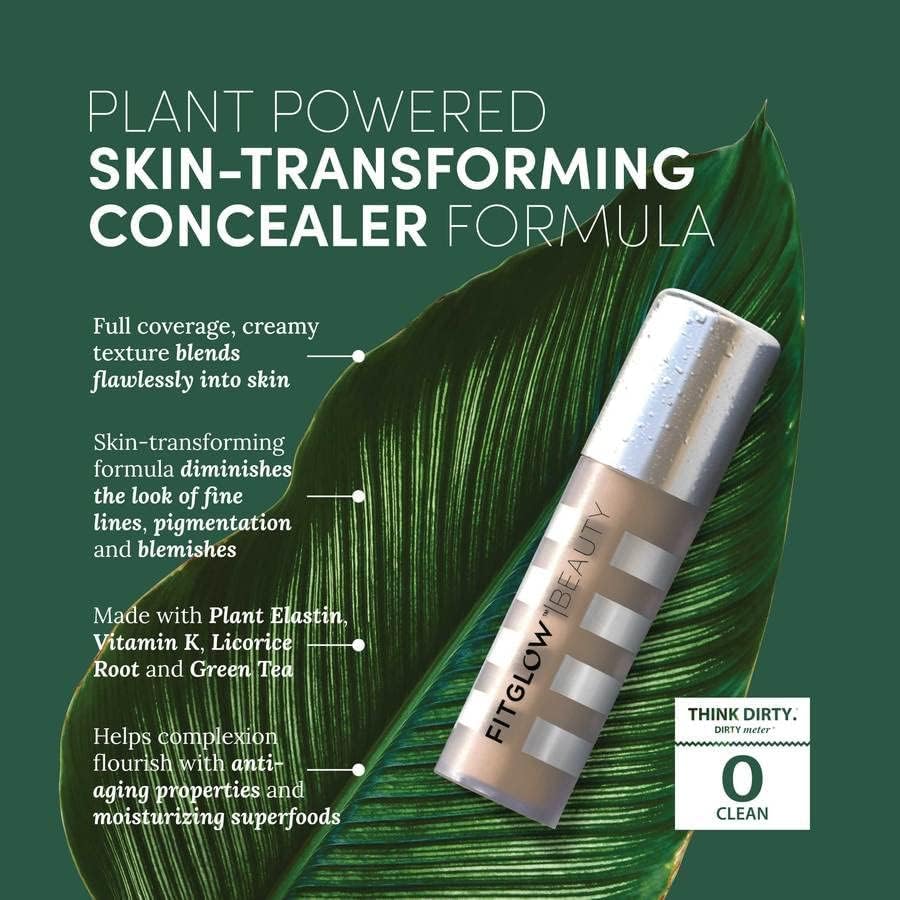 Fitglow Beauty Conceal+ | Vegan Full-Coverage Concealer with Vitamin K + Green Tea