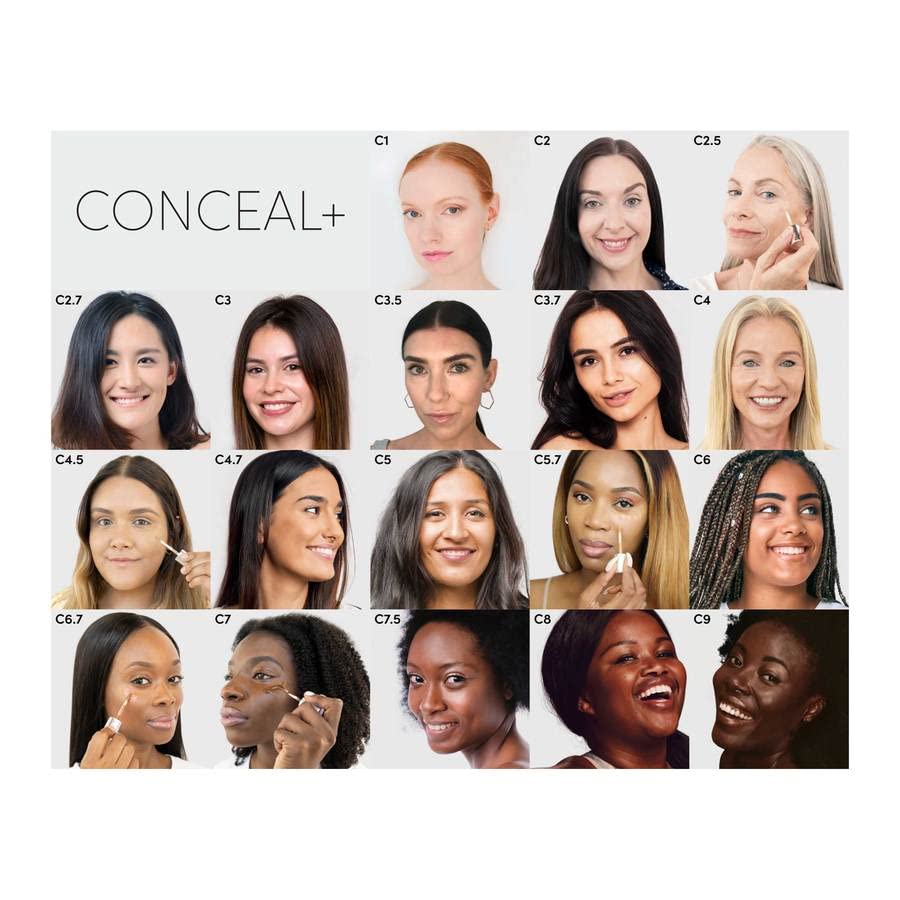 Fitglow Beauty Conceal+ – Vegan Full-Coverage Concealer with Vitamin K + Green Tea (C5.7 Deep Warm)
