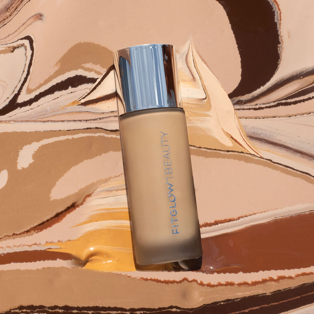 Fitglow Beauty Foundation+ | Vegan Skin-Treating Foundation with Peptides & Plant Collagen | Buildable Coverage F8