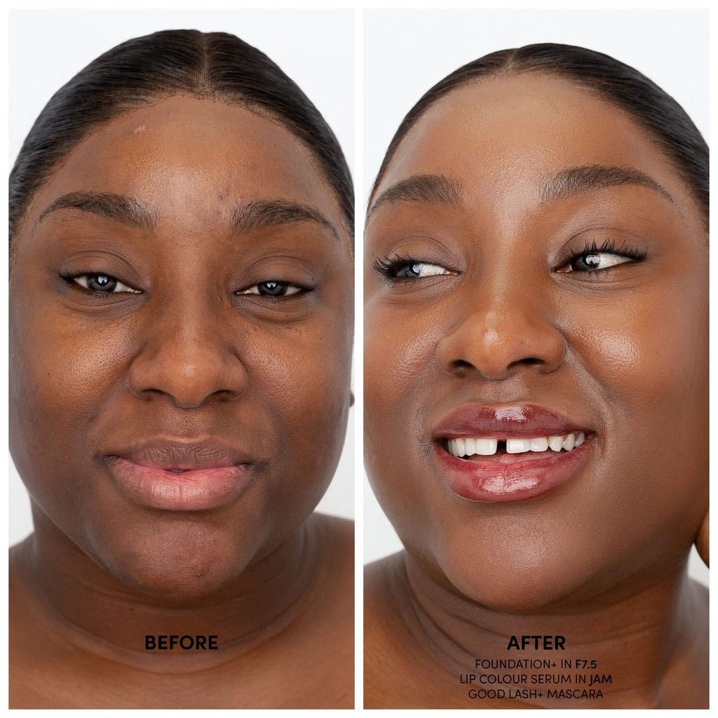 Fitglow Beauty Foundation+ | Vegan Skin-Treating Foundation with Peptides & Plant Collagen | Buildable Coverage F8