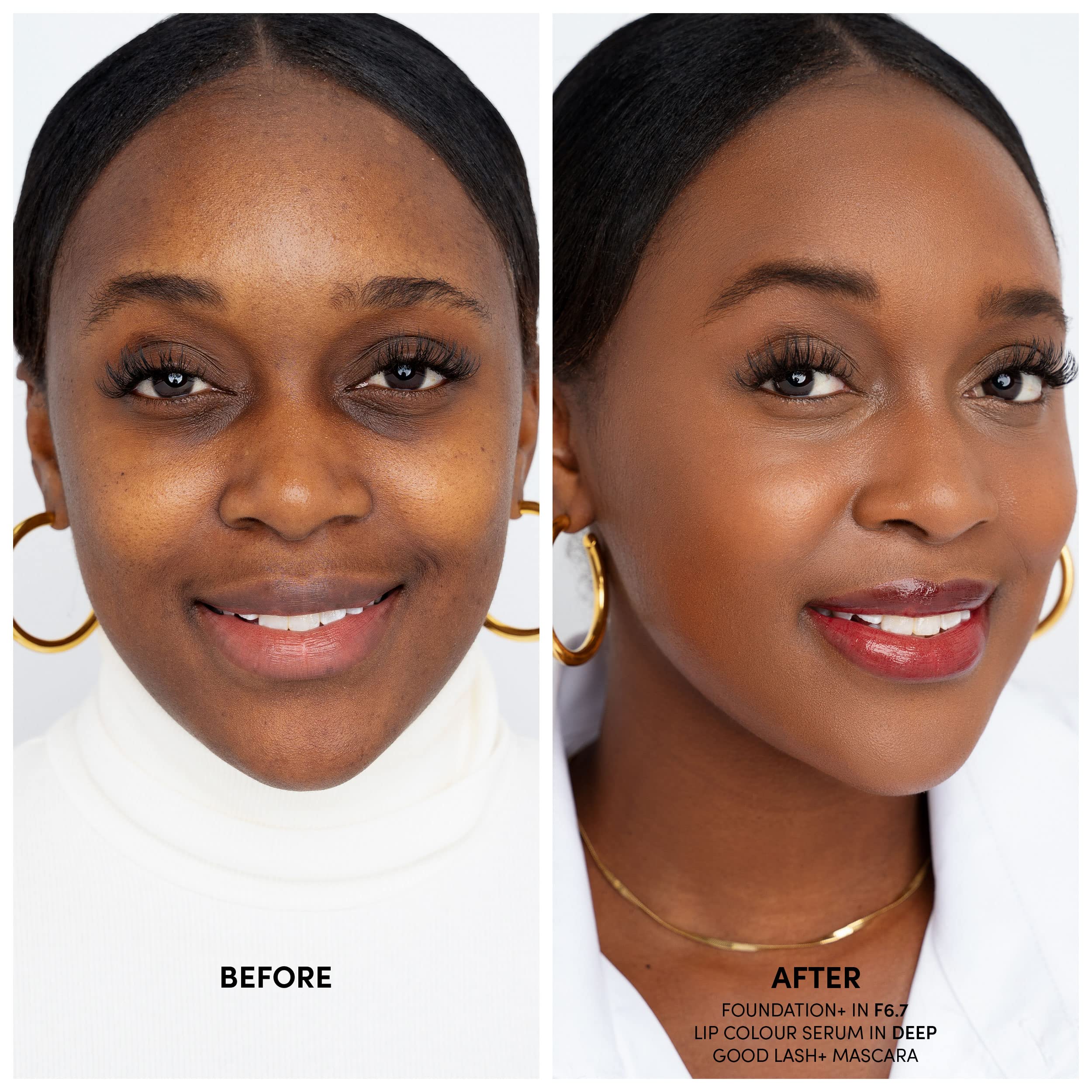 Fitglow Beauty Foundation+ | Vegan Skin-Treating Foundation with Peptides & Plant Collagen | Buildable Coverage F8