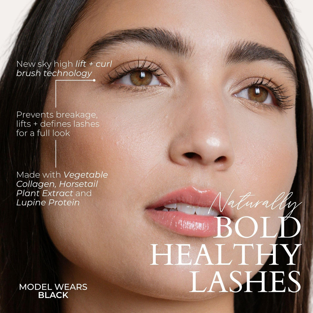 Fitglow Beauty Vegan Good Lash+ Mascara Trio | Volumizing, Lengthening & Conditioning Lash Set | Black, Brown, Navy