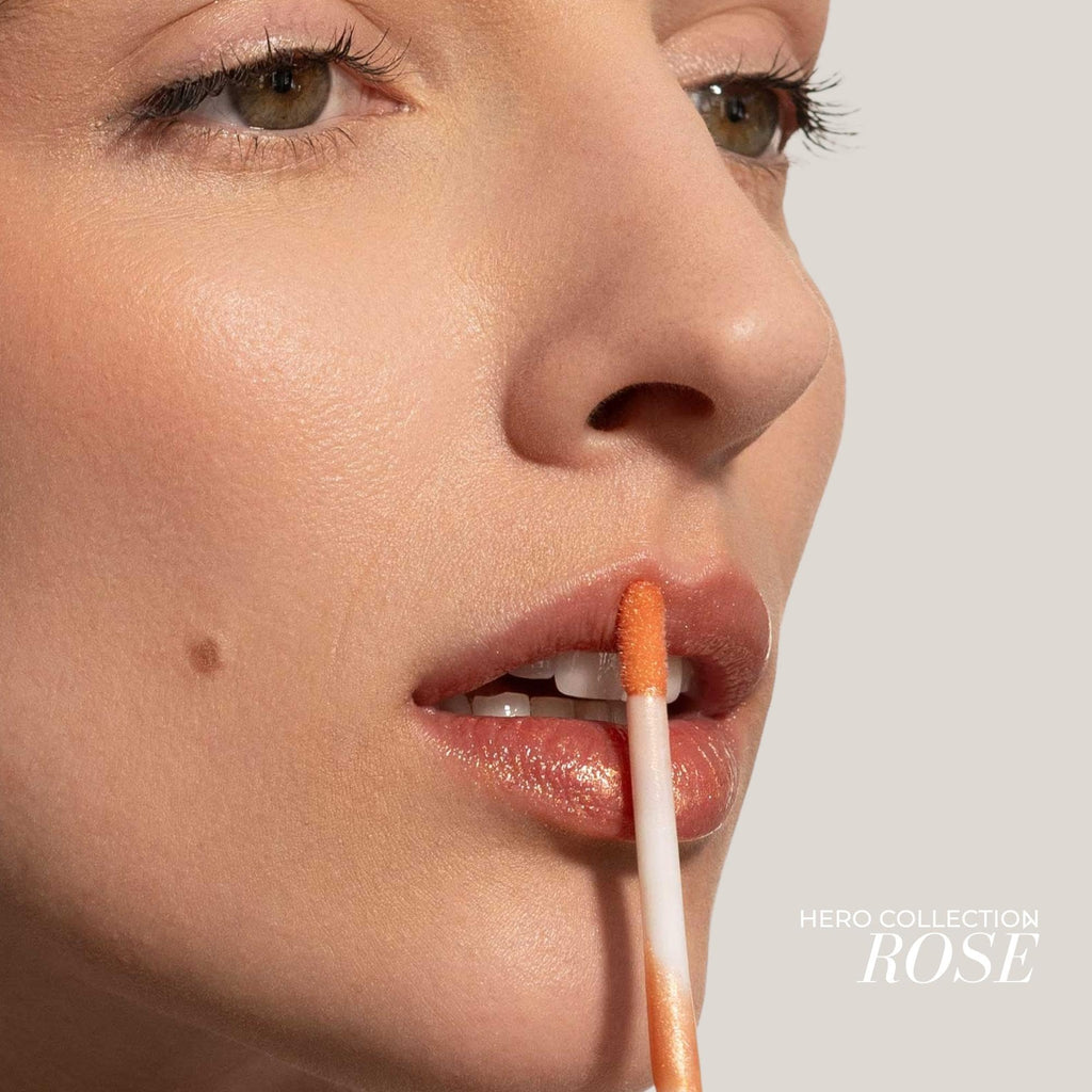 FITGLOW Beauty Lip Colour Serum Rosé | Hydrating Lip Gloss with Collagen & Pomegranate Sterols