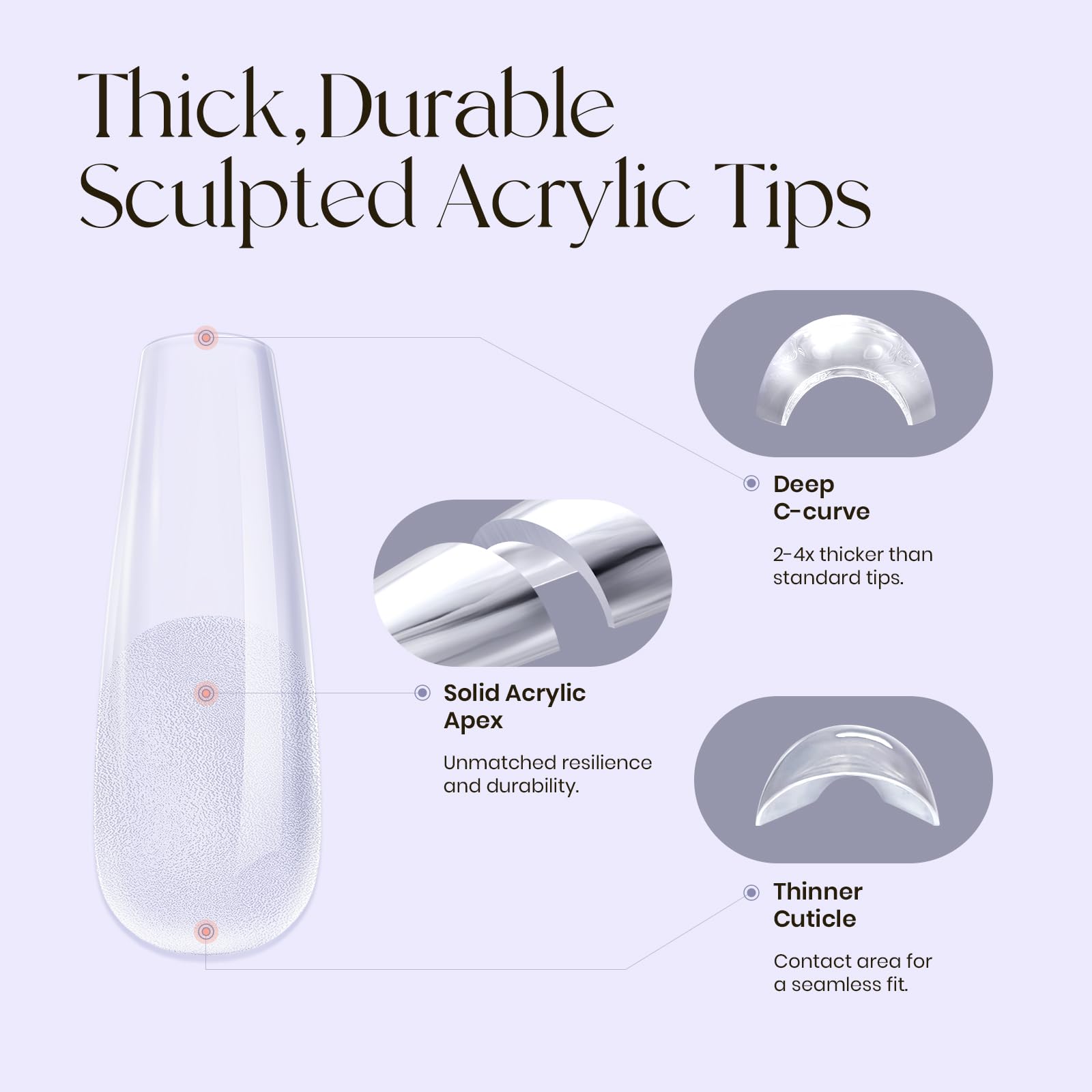 Five Angeles Tipex Instant Apex Gel Nail Tips Kit – 500pcs with UV Glue