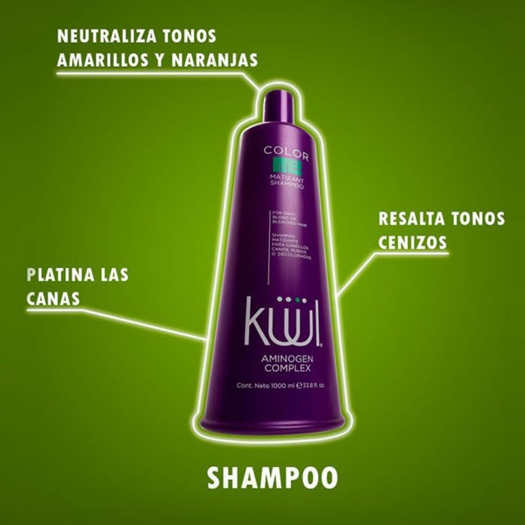 Five Brothers Kuuul Purple Shampoo 33.81 oz | Toning Shampoo for Gray, Blond & Bleached Hair