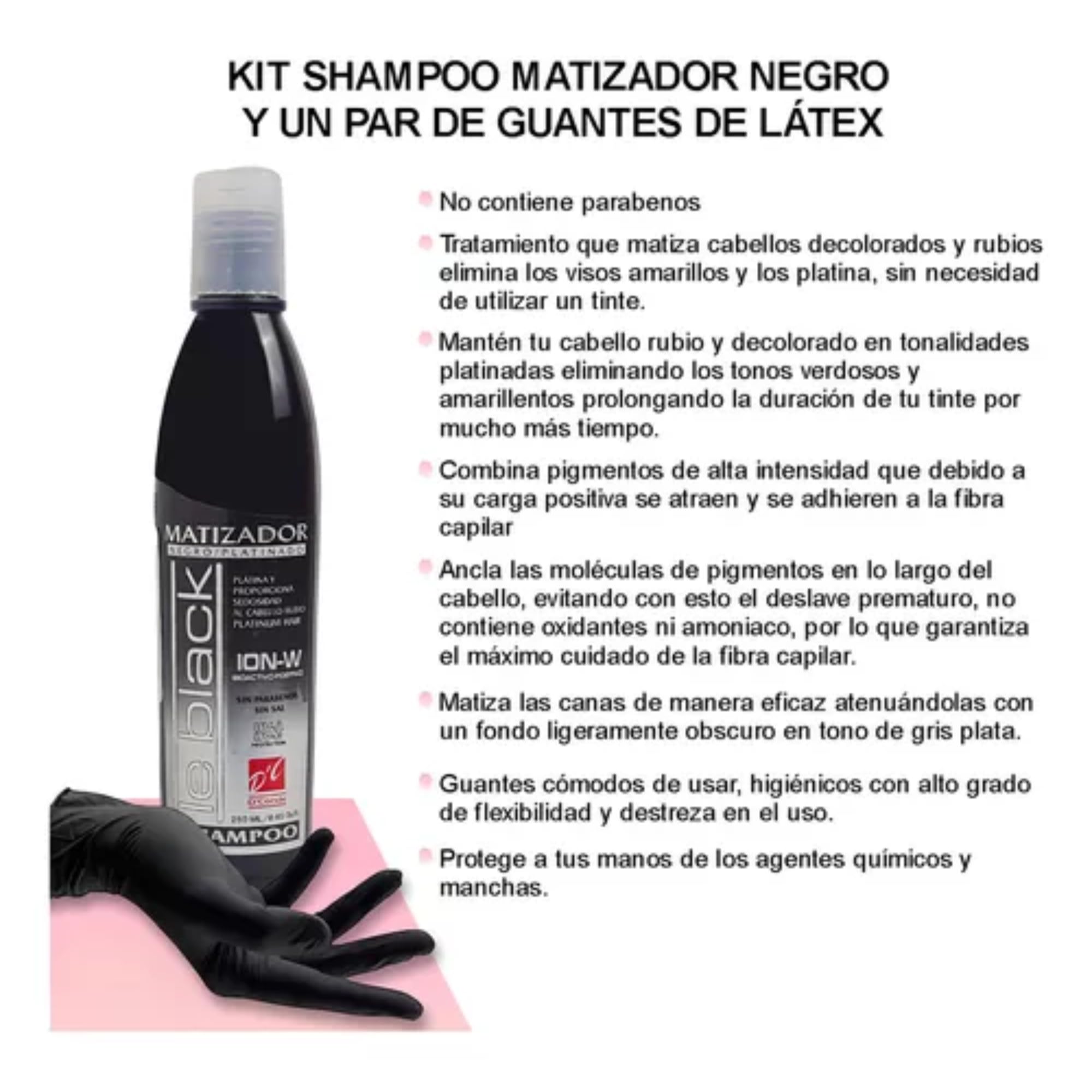 Five Brothers Le Black Purple Toning Shampoo – Neutralize Brassiness in Blonde Hair, 8.45 fl oz