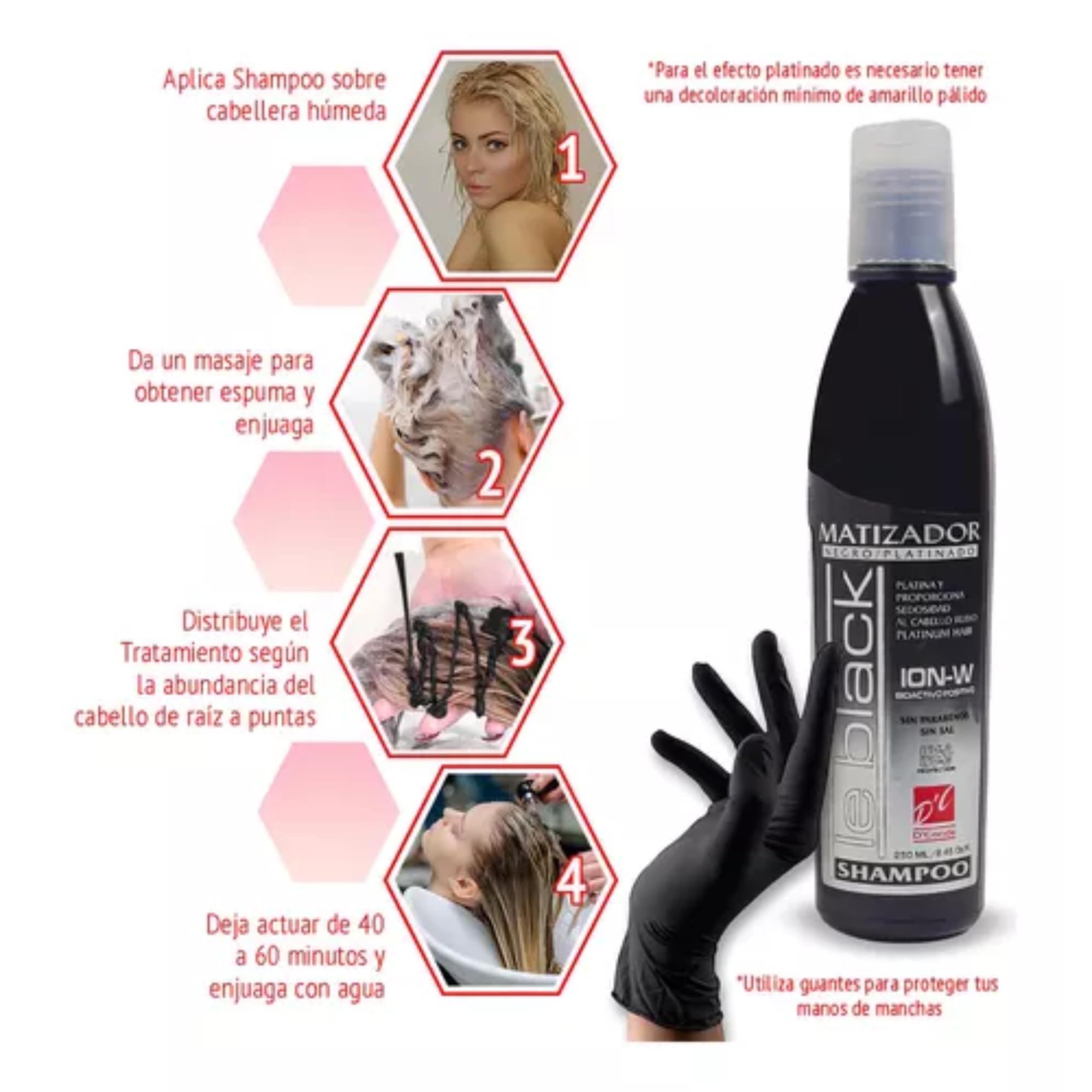 Five Brothers Le Black Purple Toning Shampoo – Neutralize Brassiness in Blonde Hair, 8.45 fl oz
