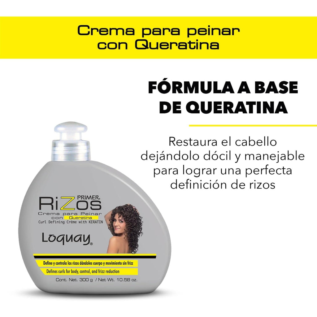 Five Brothers Loquay Keratin Hair Cream 10.58 oz - Curl Definition & Frizz Control
