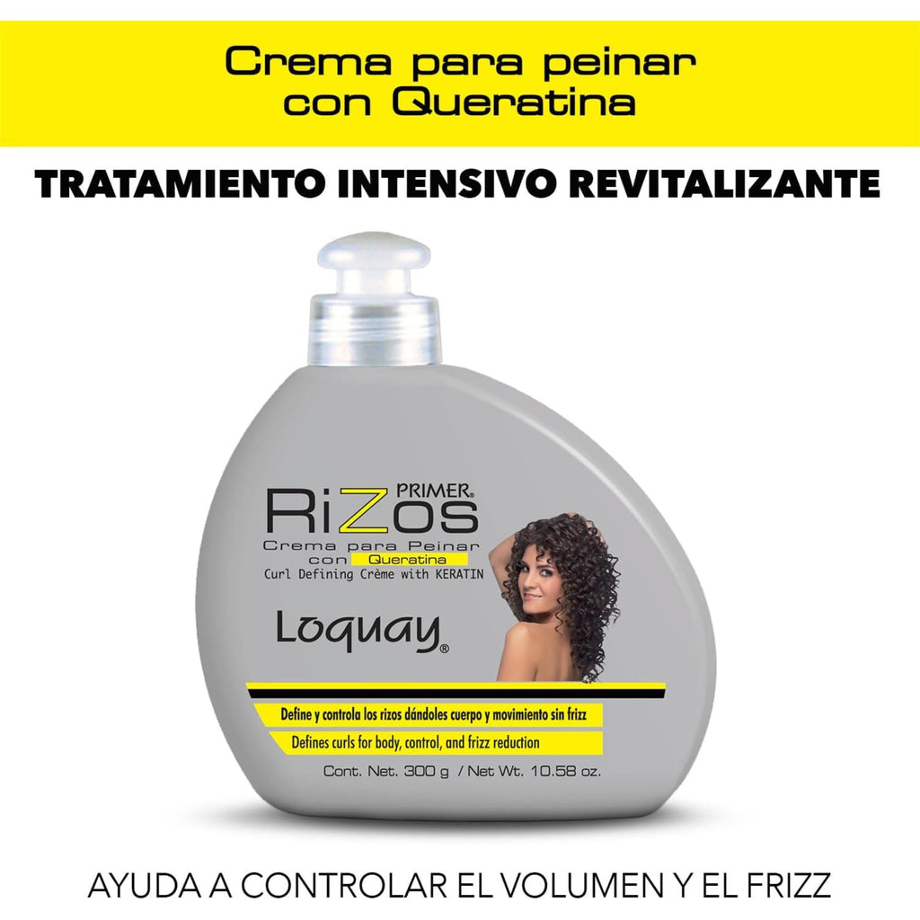 Five Brothers Loquay Keratin Hair Cream 10.58 oz - Curl Definition & Frizz Control
