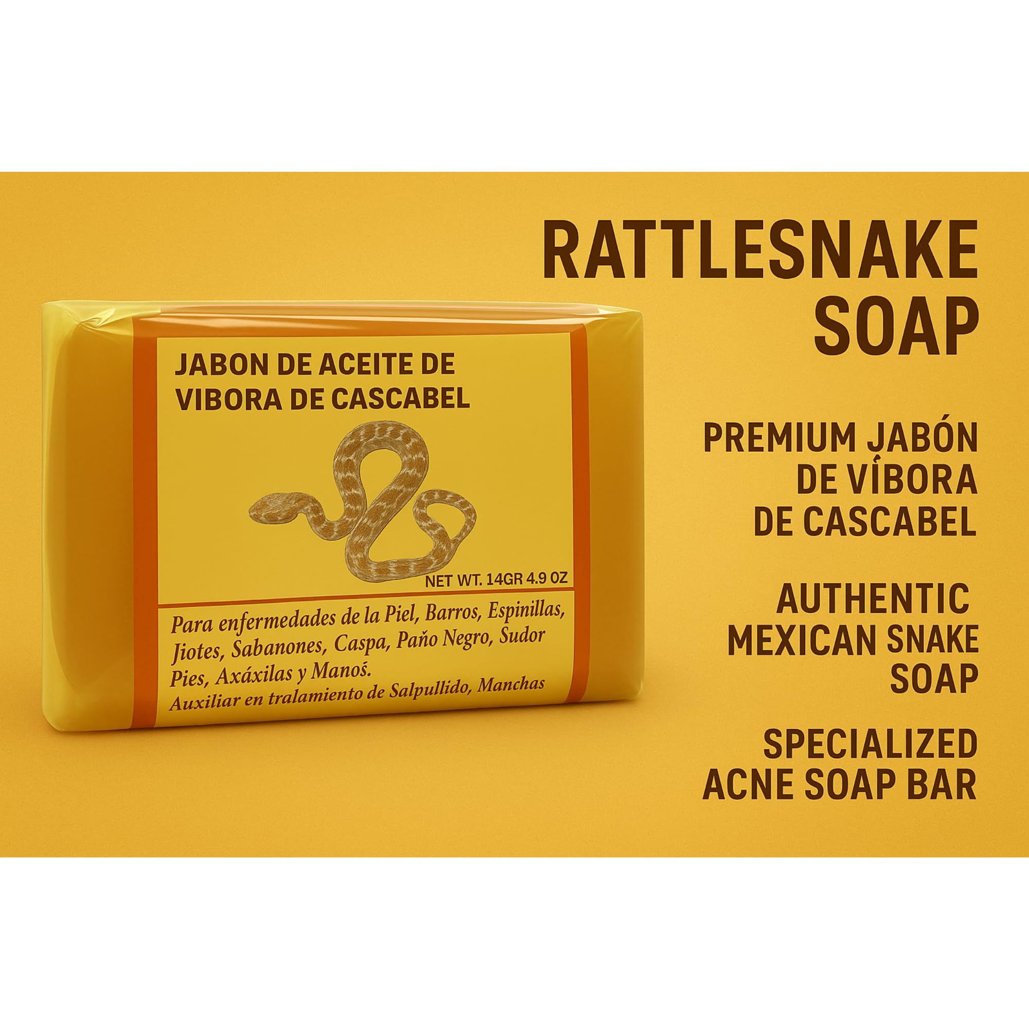 Five Brothers Products Rattlesnake Soap – Traditional Cascabel Soap for Deep Daily Cleansing (4.93 oz)