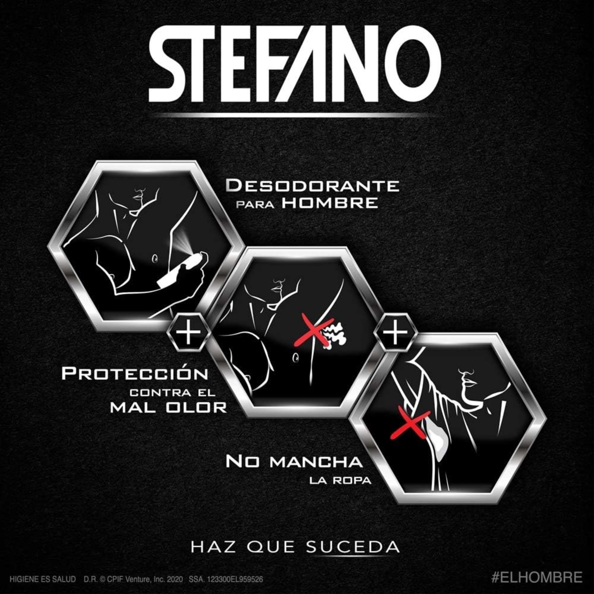Five Brothers Stefano Black Men’s Deodorant Roll-On 3 Pack – Long-Lasting Protection, 1.69 fl oz Each