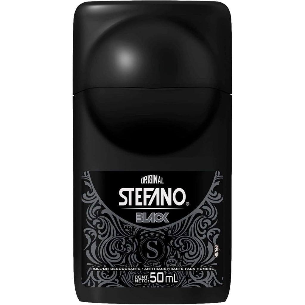 Five Brothers Stefano Black Men’s Deodorant Roll-On 3 Pack – Long-Lasting Protection, 1.69 fl oz Each