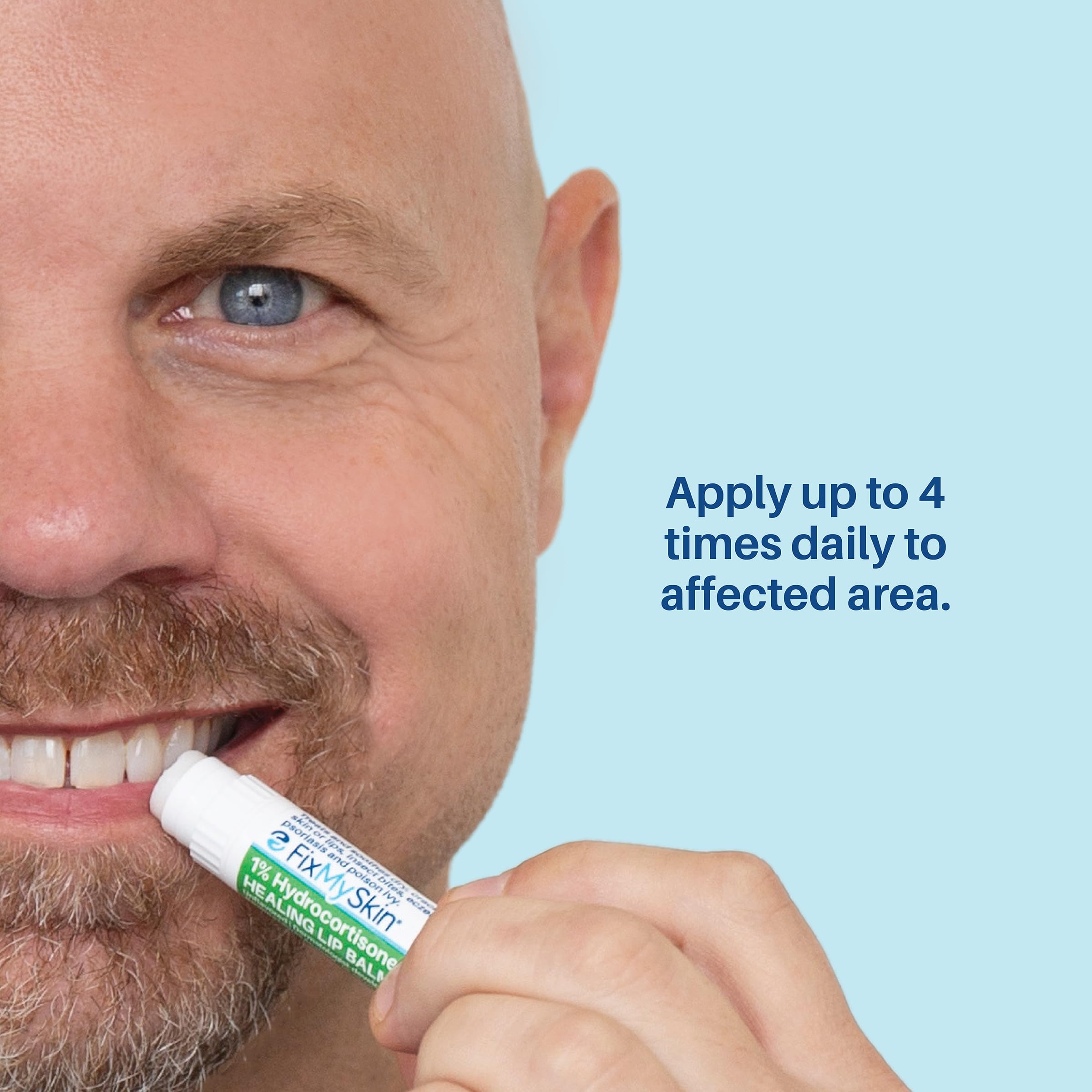 FixMySkin 1% Hydrocortisone Healing Lip Balm, Unflavored – 0.15 oz
