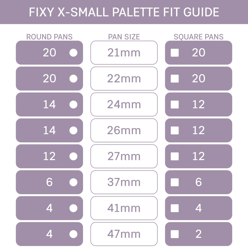 FIXY Extra Small Magnetic Makeup Palette — Clear-Top Organizer for Travel & Customizable Storage