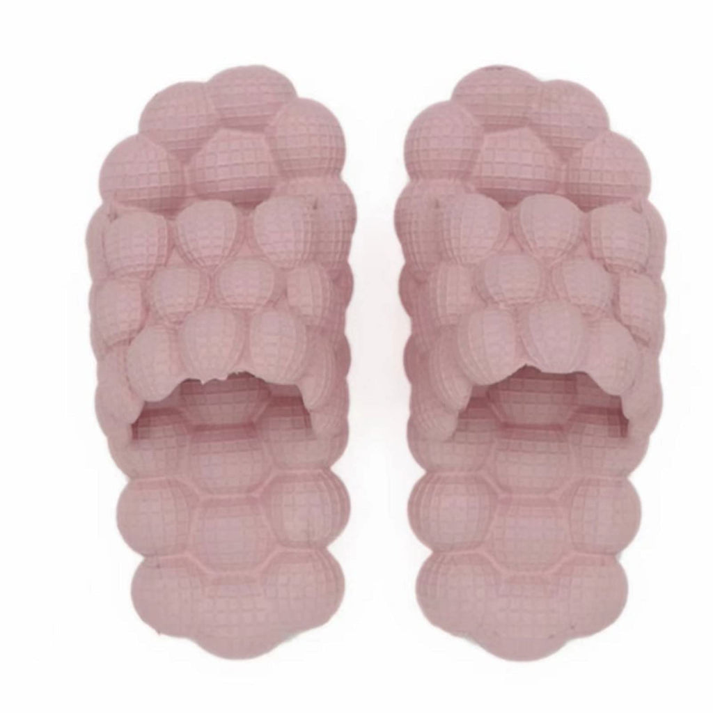 FJPTREN Massage Bubble Slippers – Pink, Unisex, Non-Slip & Quick-Dry