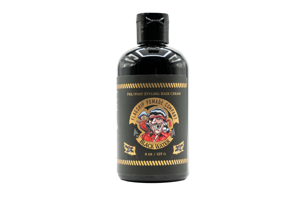 FLAGSHIP Black Water Pomade for Men – Medium Hold, Matte Finish, 8 oz