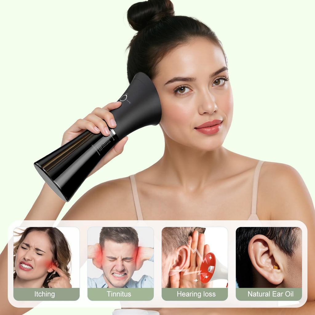FlaoAito Ear Wax Removal - Electric Ear Cleaner IPX7, 4 Modes, Dual Tanks