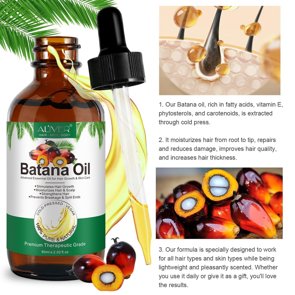 Flasture Batana Oil for Hair Growth – 100% Pure, 2.02 fl oz
