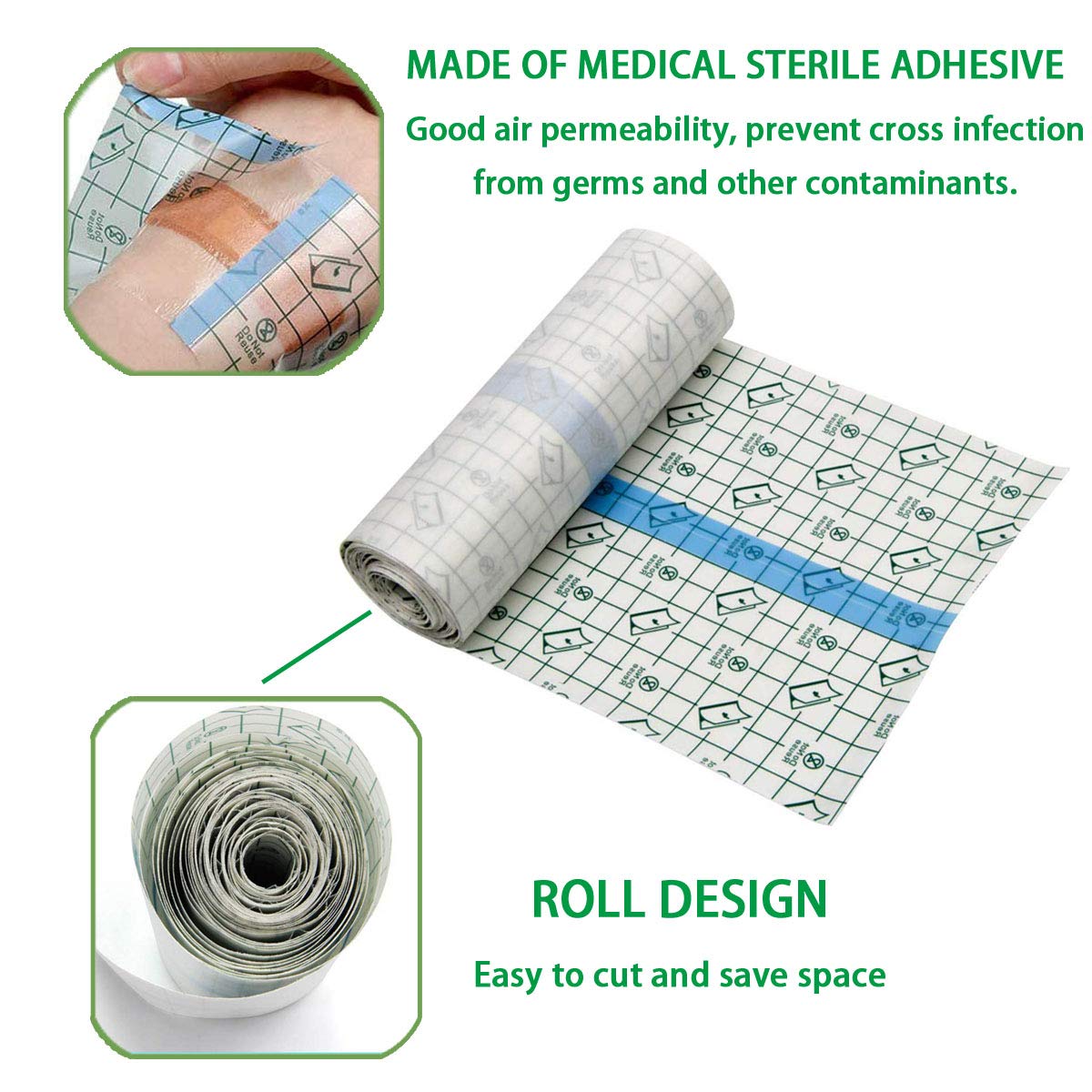 Flatoedu Tattoo Aftercare Bandage Roll 8x10 – Waterproof Transparent Film