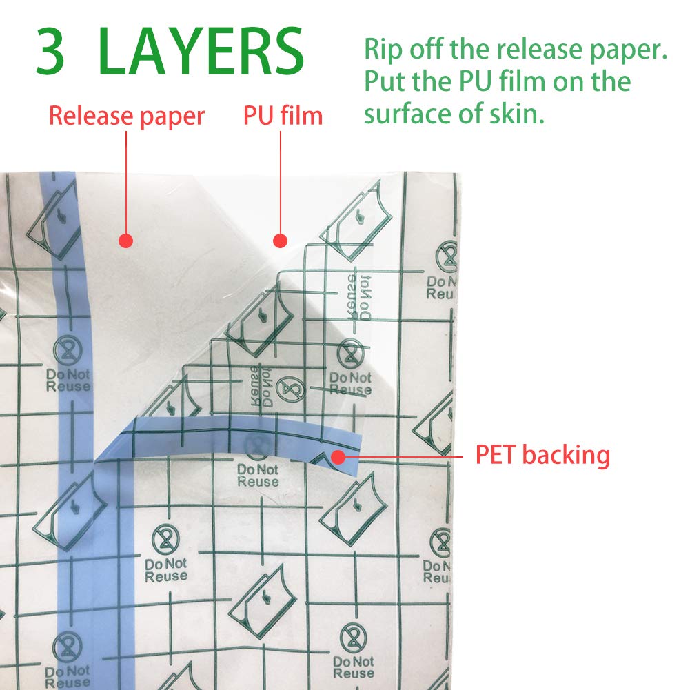 Flatoedu Tattoo Aftercare Bandage Roll 8x10 – Waterproof Transparent Film