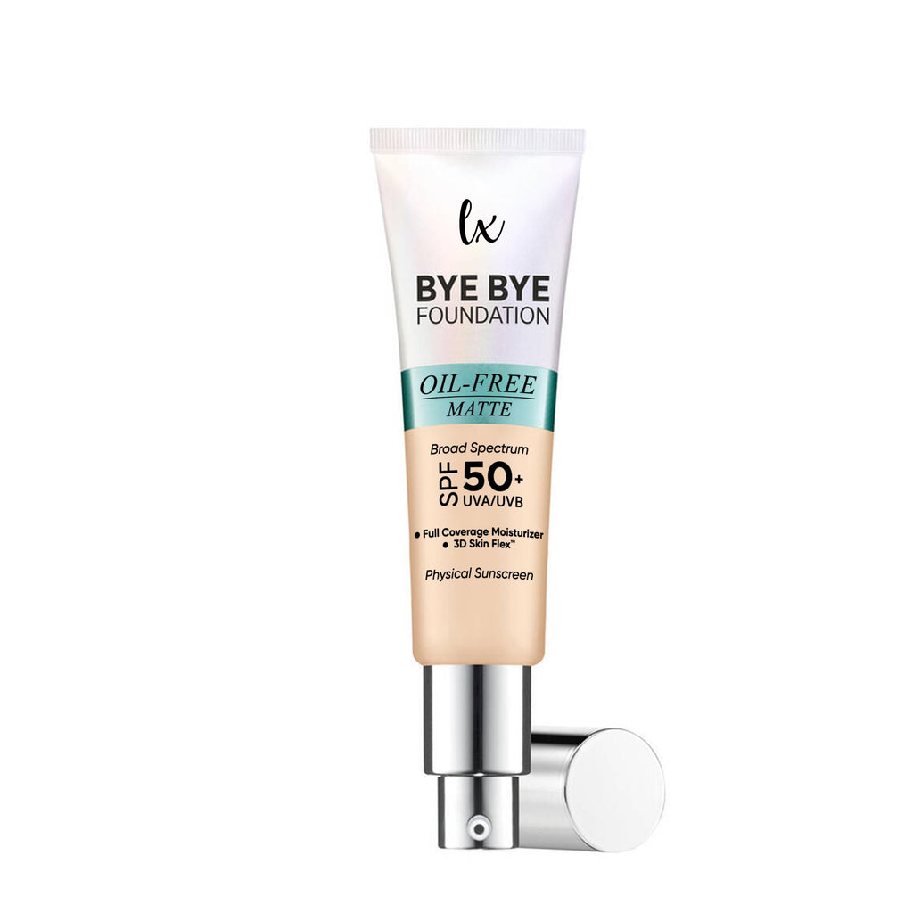 Flawless Radiance By Luxe Blend Lx Blend Bye Bye Foundation Oil-Free Matte Coverage Moisturizer SPF 50 (Light) 1 oz