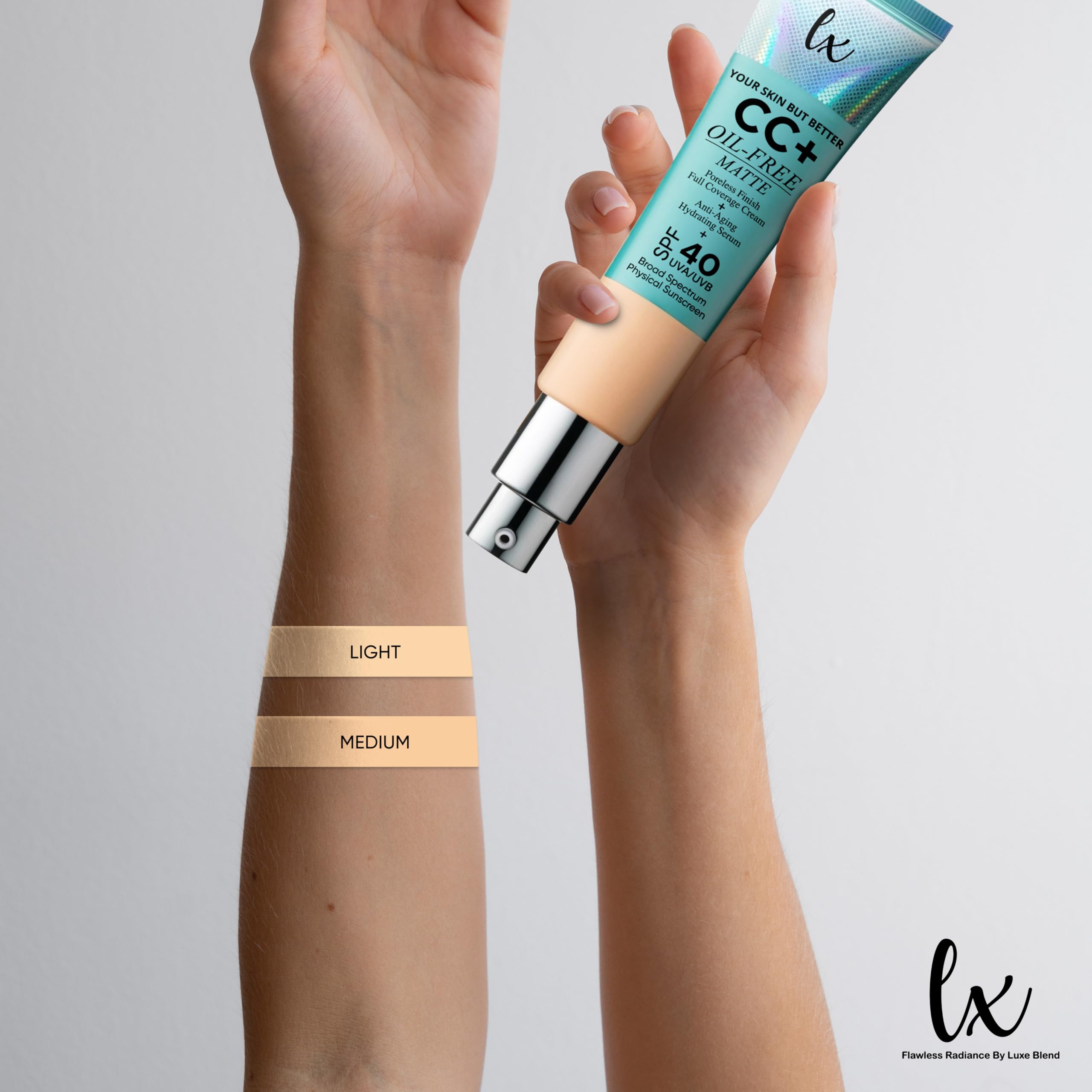 Flawless Radiance By Luxe Blend LX Blend CC+ Cream – Oil-Free Matte SPF 40 (Medium)