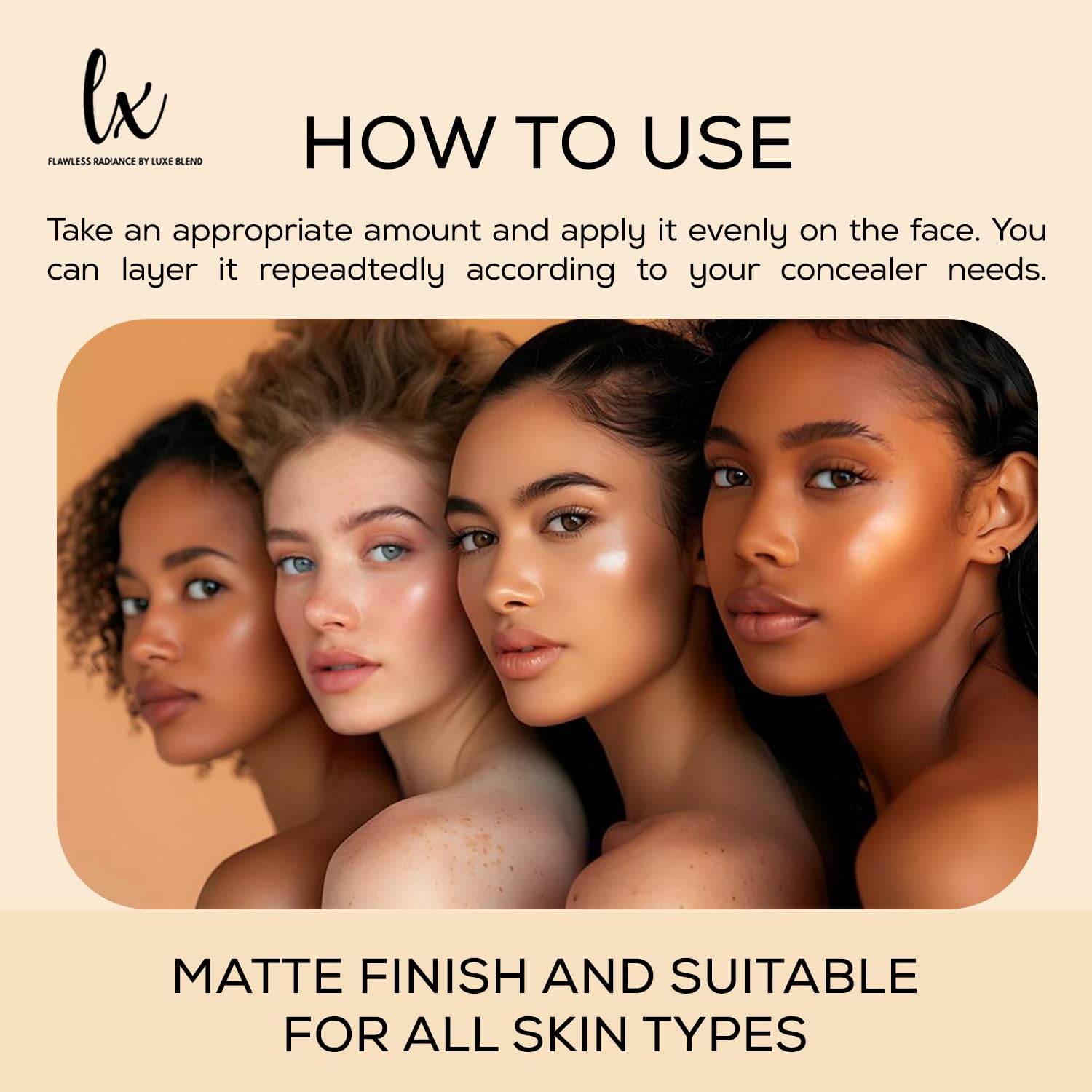 Flawless Radiance by Luxe Blend | Lx Blend CC+ Cream – Oil-Free Matte Foundation SPF 40