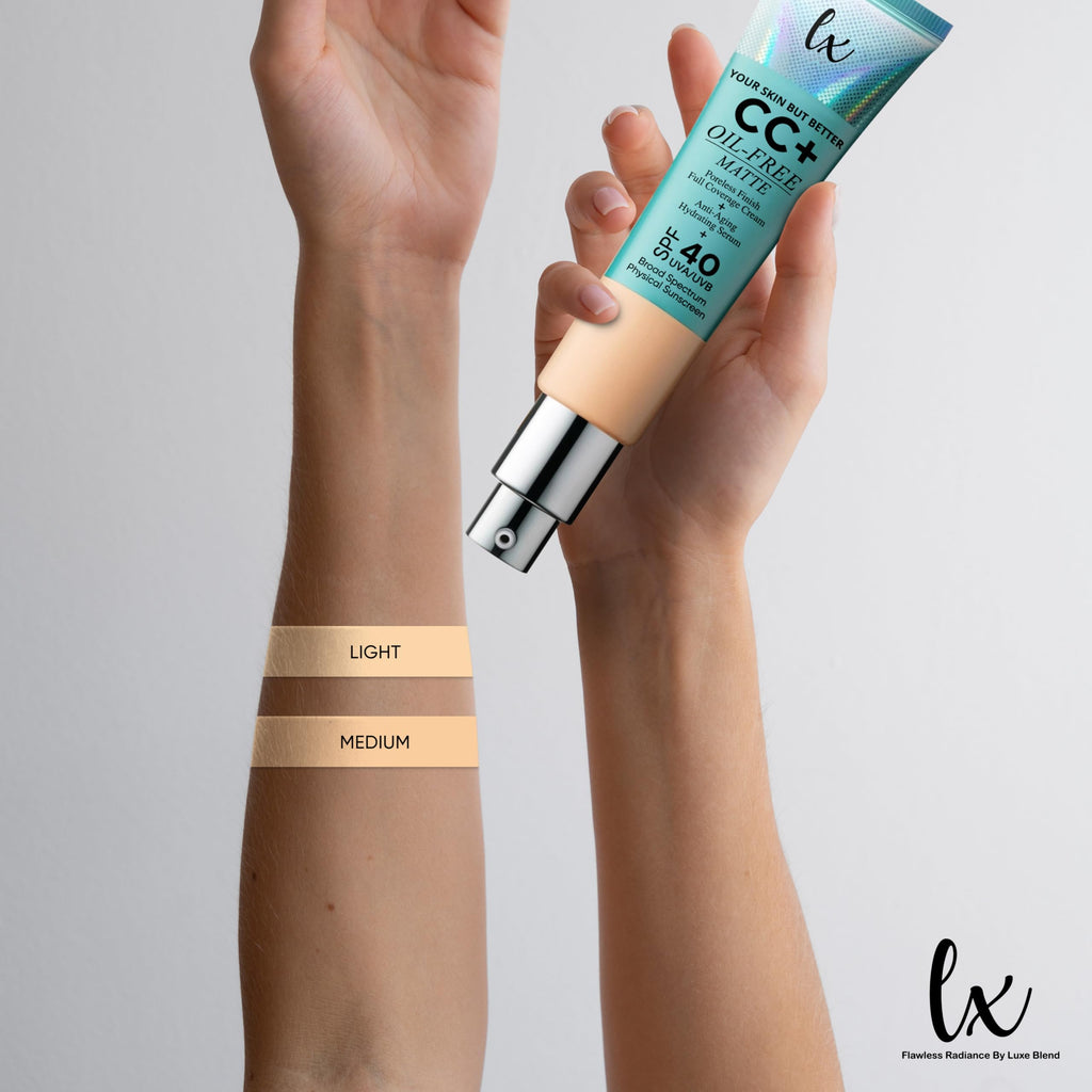 Flawless Radiance By Luxe Blend LX Blend CC+ Cream Oil Free Matte SPF 40 Light