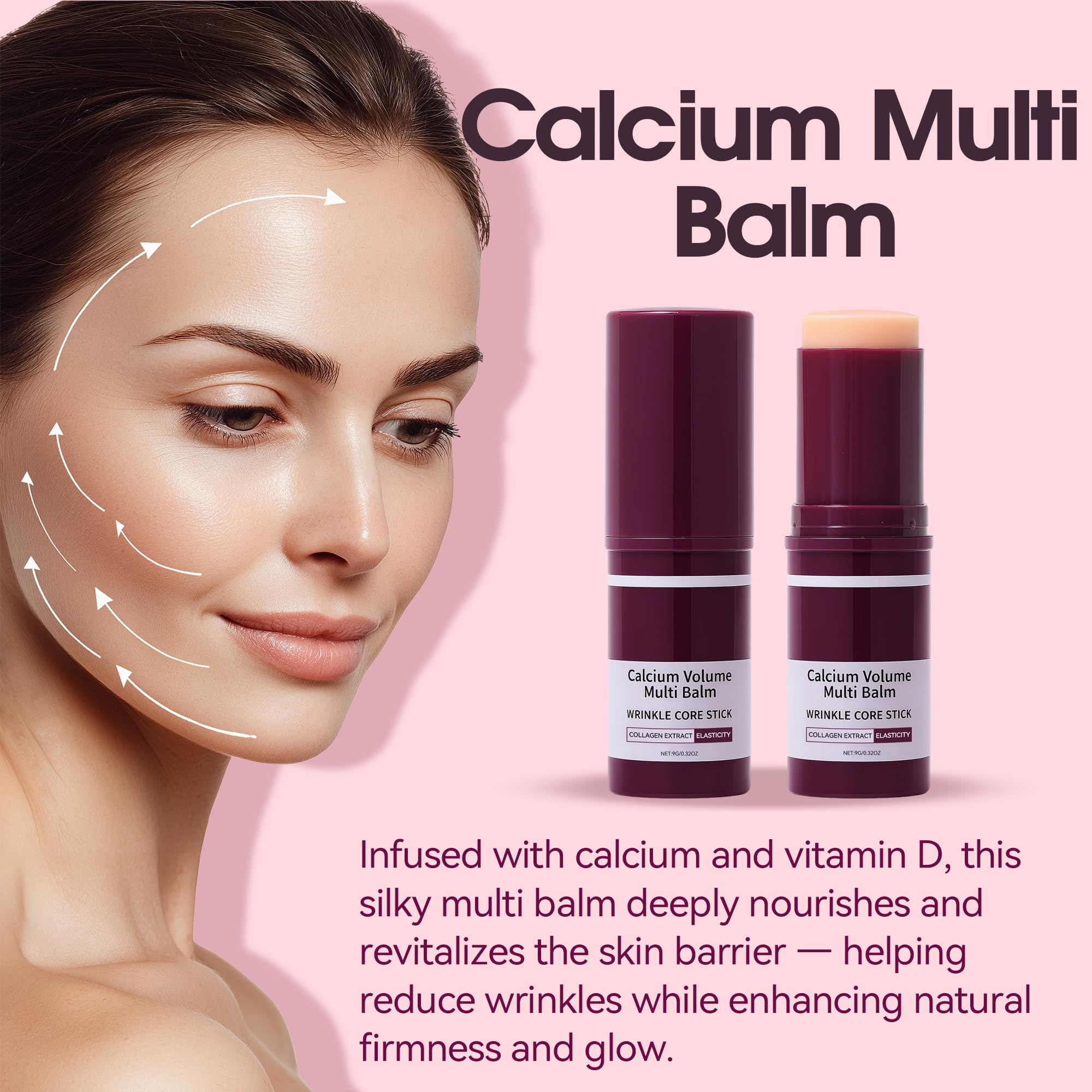 Fleur Luxxe Calcium Multi Balm Stick – Hydrating, Firming Skincare for Face, Eyes, Lips & Neck