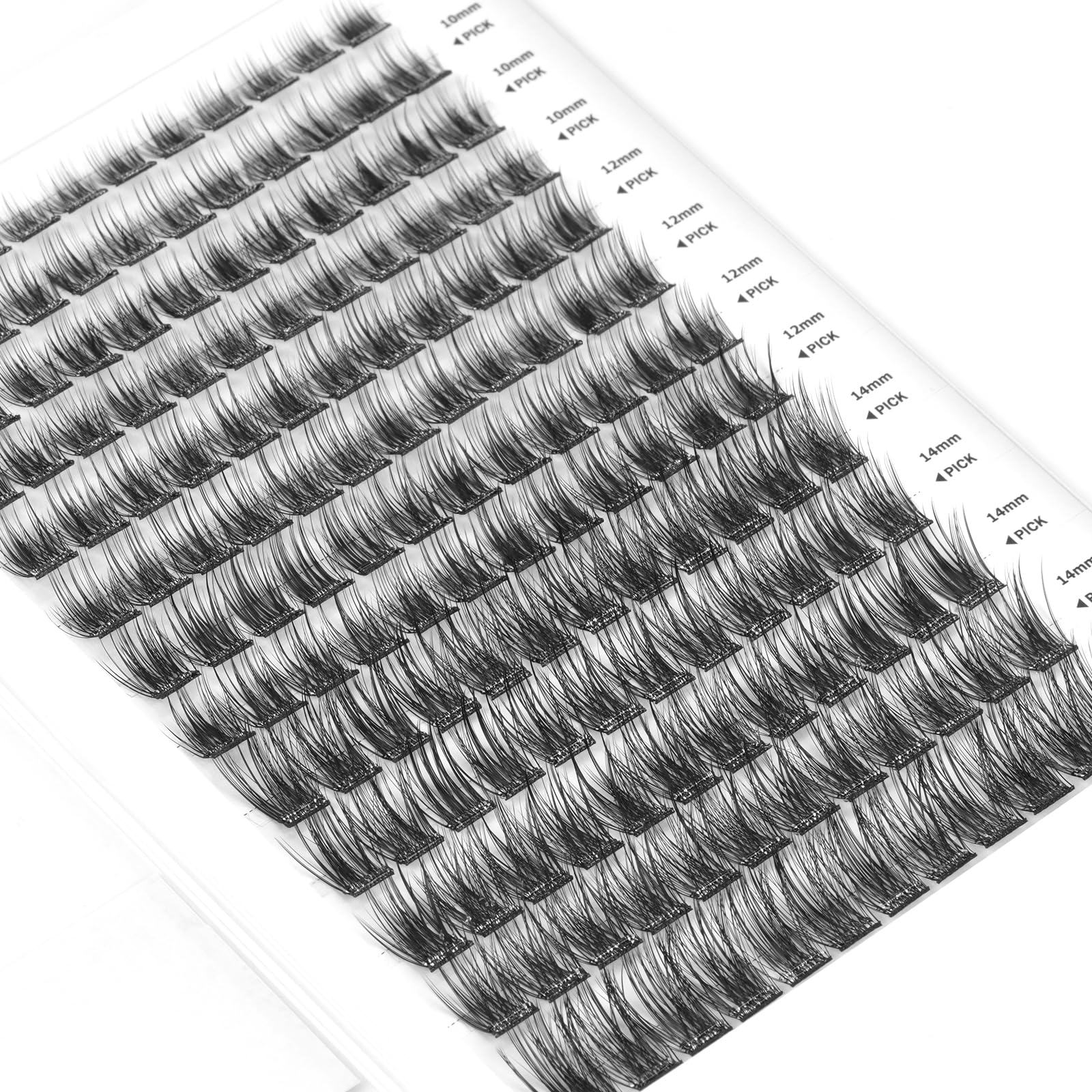 FLOMAZE Self Adhesive Eyelashes – 156-Cluster Pack, No Glue Needed, Reusable 8–16mm Mixed Lashes