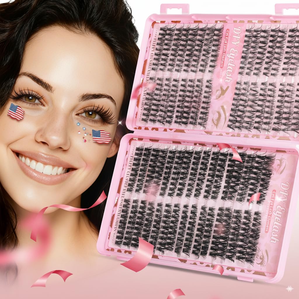 Floranest Lash Clusters Kit – 560 Pcs DIY Eyelash Extensions (9–16mm, D Curl)