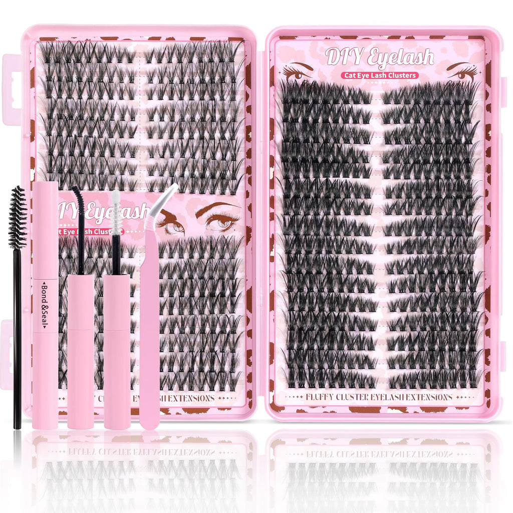 Floranest Lash Clusters Kit – 560 Pcs DIY Eyelash Extensions (9–16mm, D Curl)