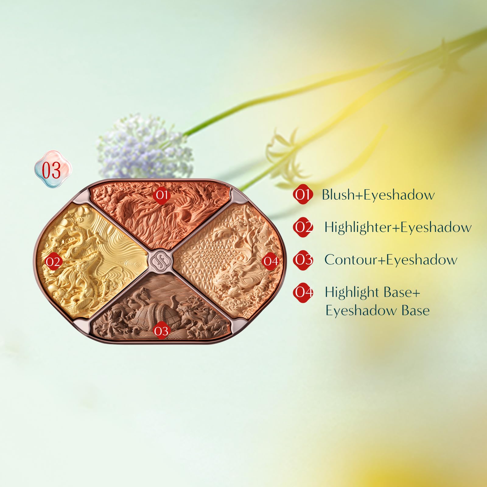 FLORASIS Constellation Floral Engraving Contour Palette – 03 Gilded Horizon