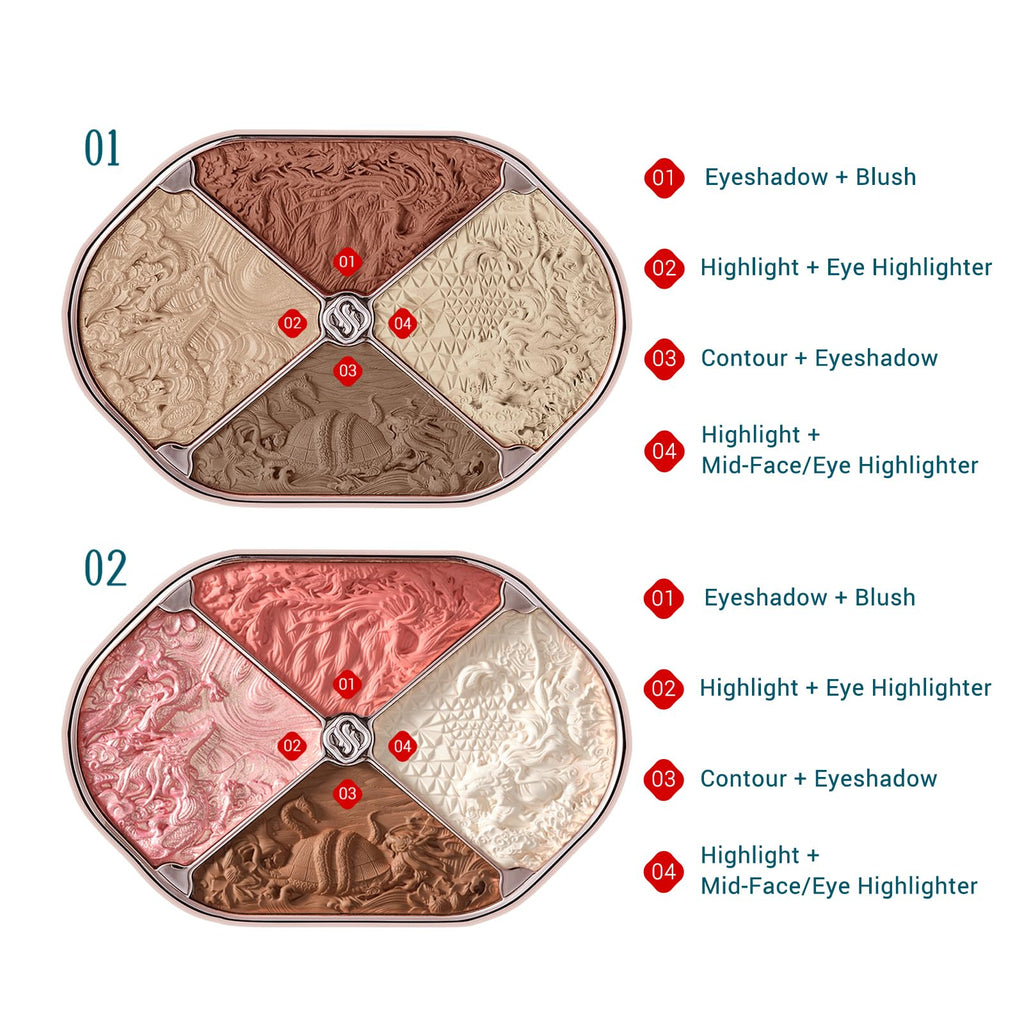 FLORASIS Constellation Floral Engraving Contour Makeup Palette (02 Eastern Beast) Oriental