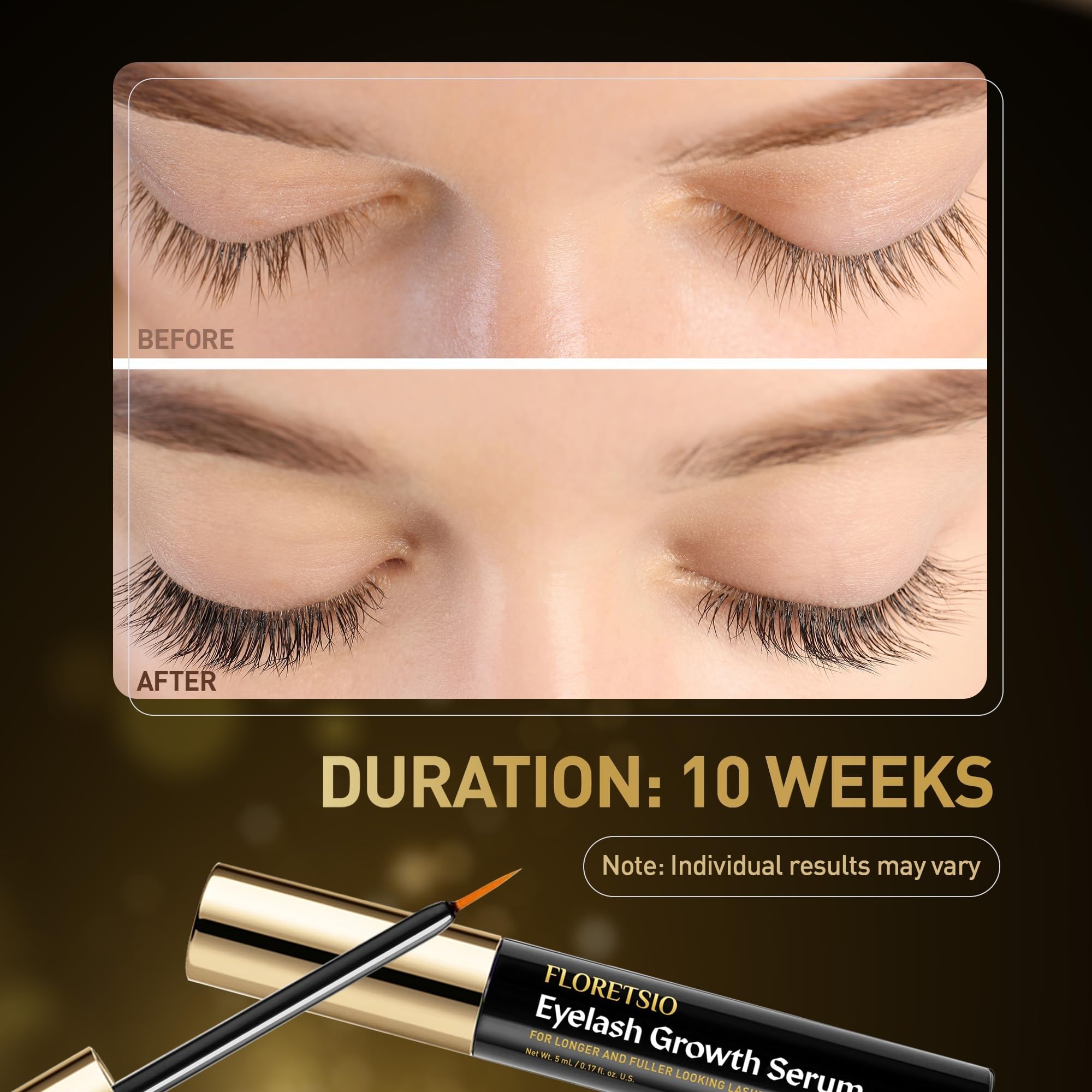 Floretsio Premium Lash Serum 5ml – Rapid Growth with Irritation-Free Formula