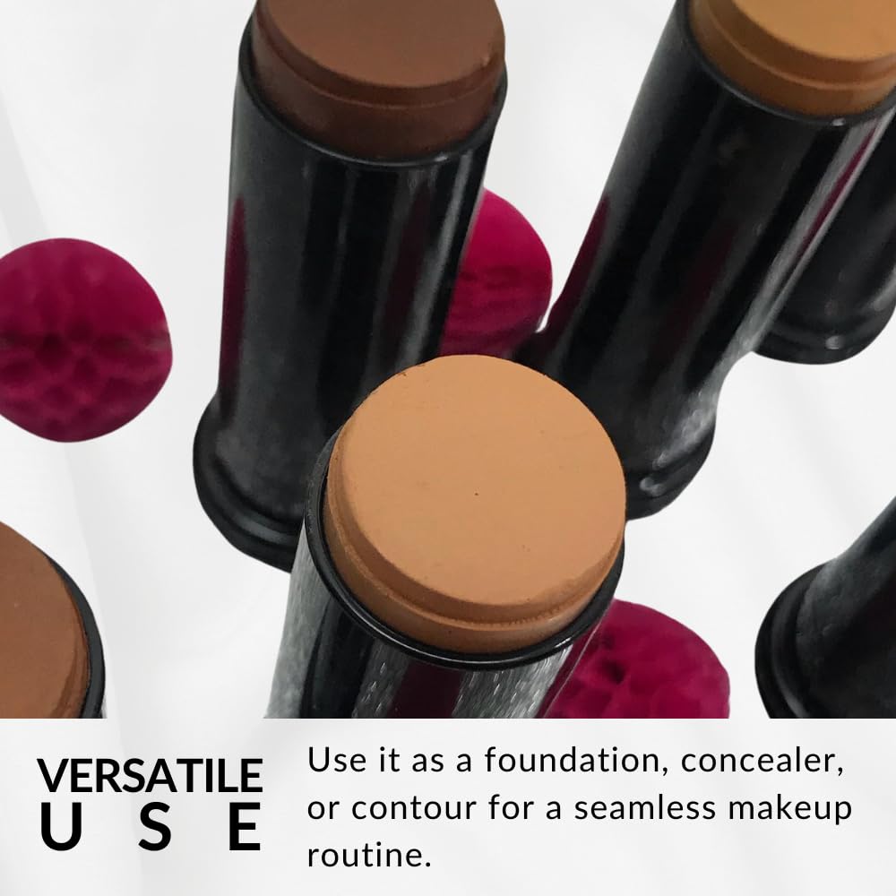 Base Strokes Crème Foundation Stick by Flori Roberts — Long-Lasting Natural Finish for Deep Skin Tones