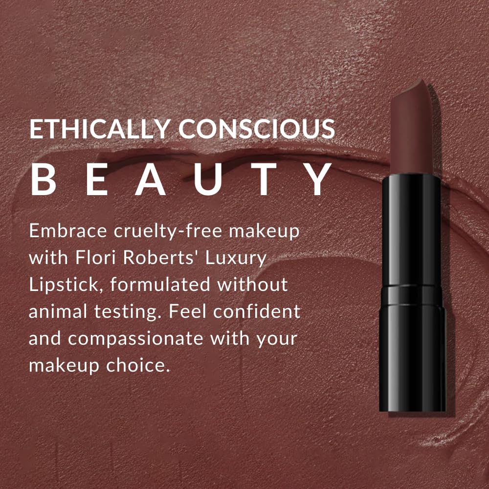 Flori Roberts Luxury Lipstick – Demi-Matte Color for Deeper Skin Tones