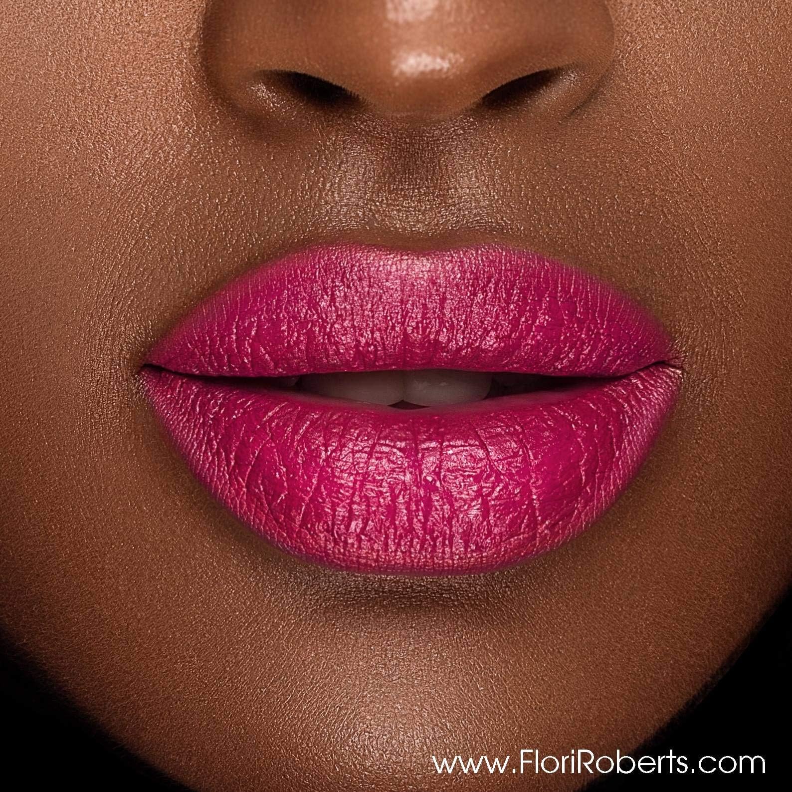 Flori Roberts Luxury Lipstick – Demi-Matte Color for Deeper Skin Tones