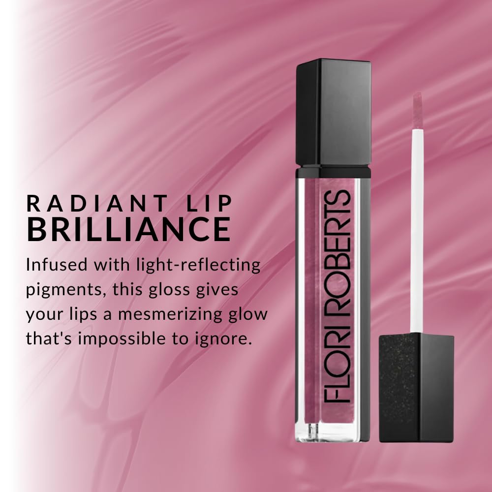Flori Roberts Mineral Base Lip Shine - Non-Sticky, Long-Wear Lip Gloss for Deep Skin Tones