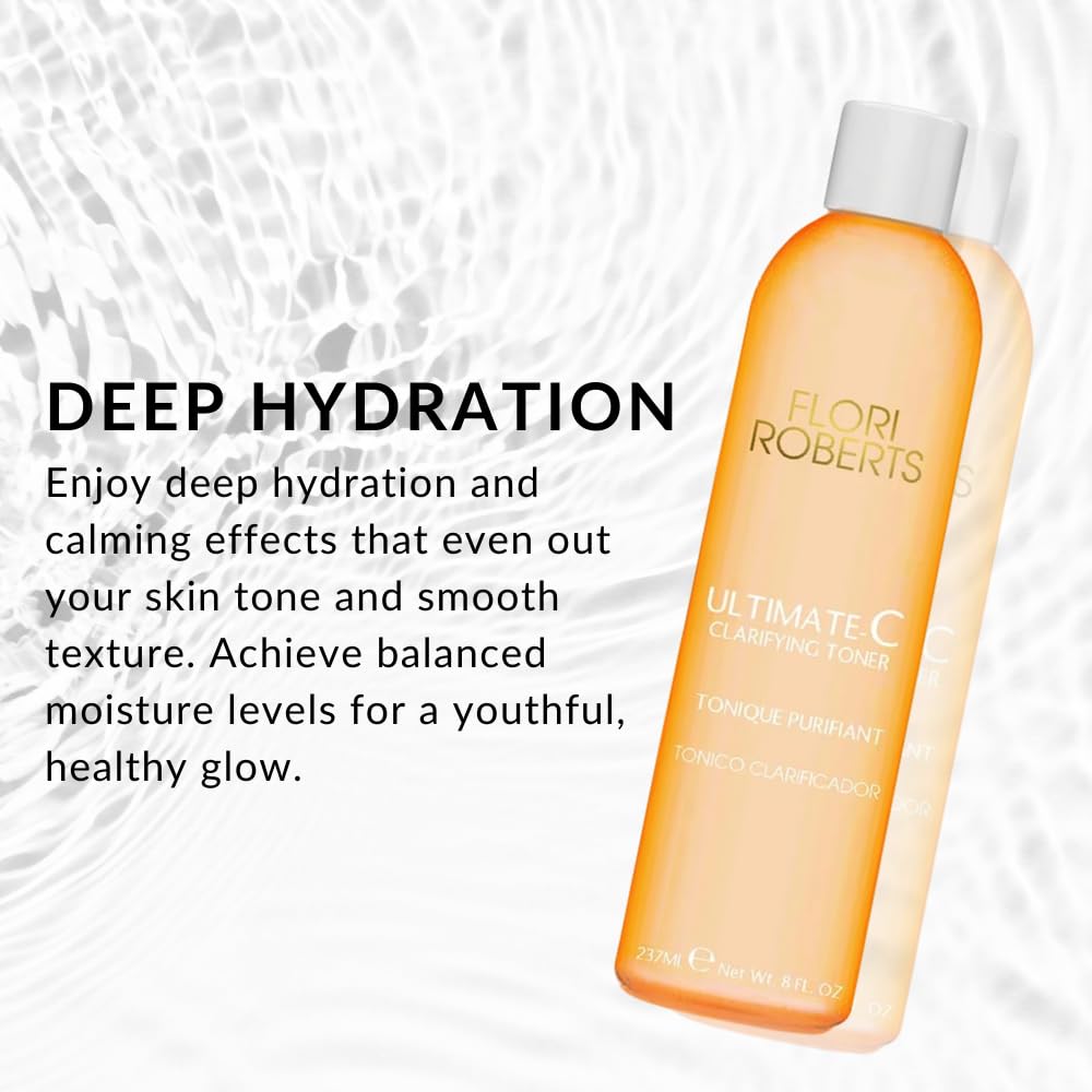 Ultimate-C Clarifying Toner by Flori Roberts – Alcohol-Free Hydrating Toner for Deeper Skin Tones