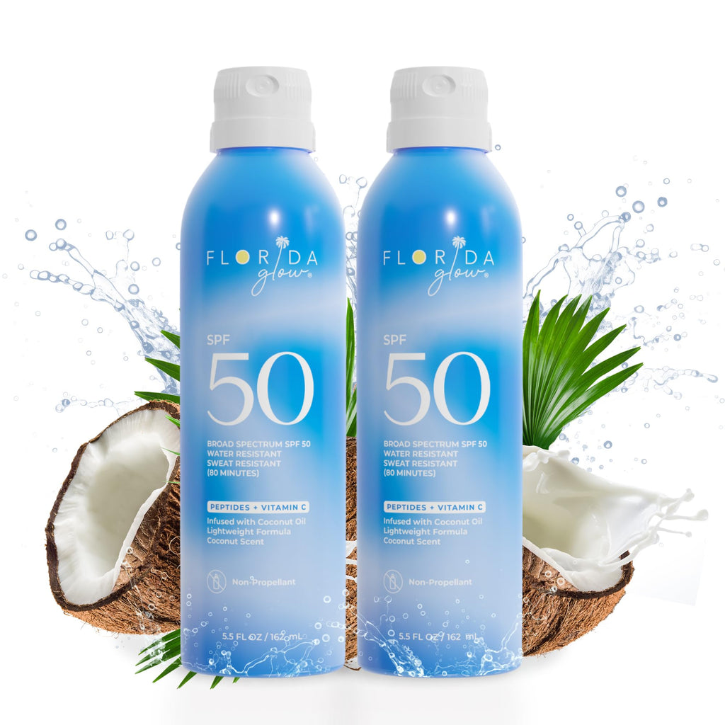 Florida Glow SPF 50 Sunscreen Spray by Florida Salt Scrubs — 2-Pack, Reef-Friendly
