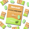 flowcheer Foaming Hand Soap Refill Tablets — 12 Pack, 108 fl oz Total, Vanilla Fragrance, No Plastic Bottle