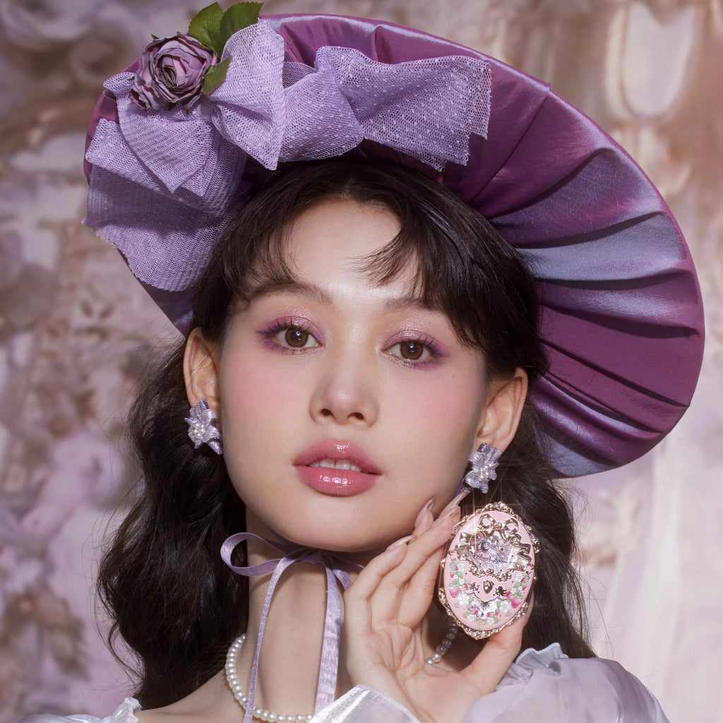 Flower Knows Strawberry Rococo Embossed Blush – Buildable Bright Pink Powder for Cheeks