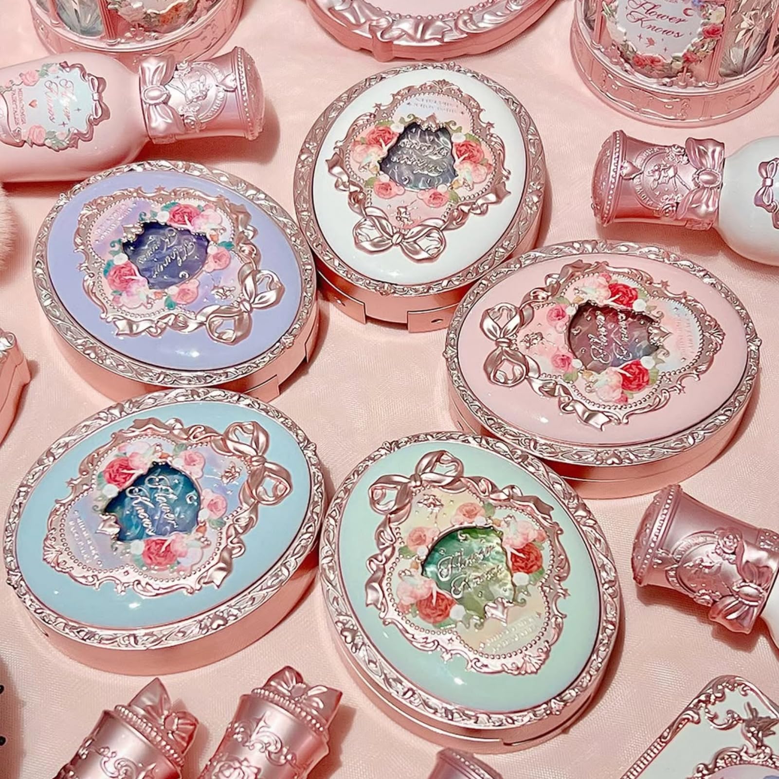 Flower Knows Midsummer Fairytales Velvet Embossed Blush – 03 Ballet Fairy (Frosty Peach), 5g | Buildable & Blendable Matte Finish