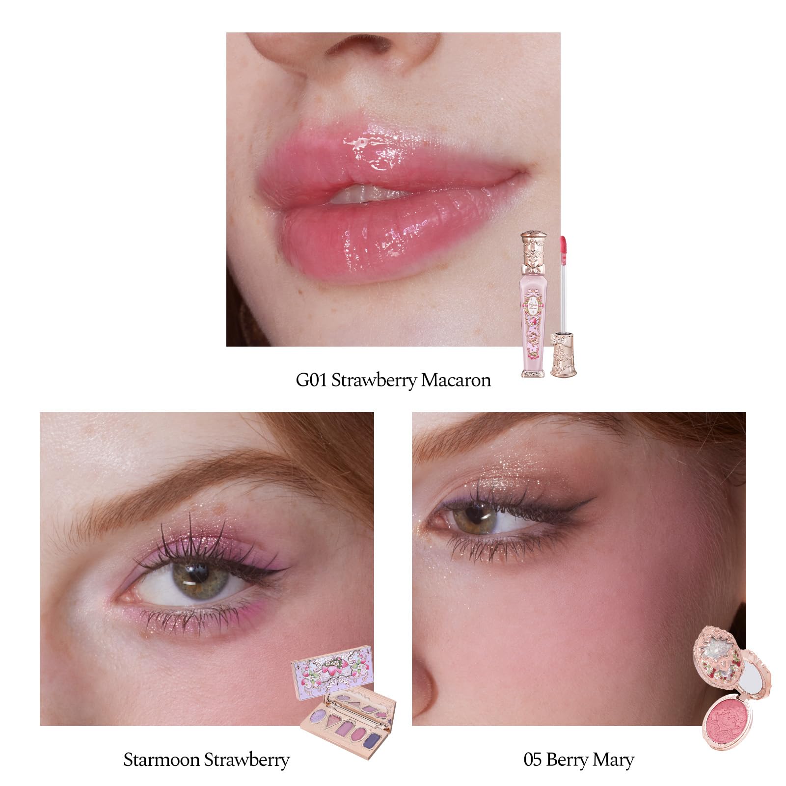 Flower Knows Feb-Blush Bliss: 8-Piece Romantic Makeup Box Set