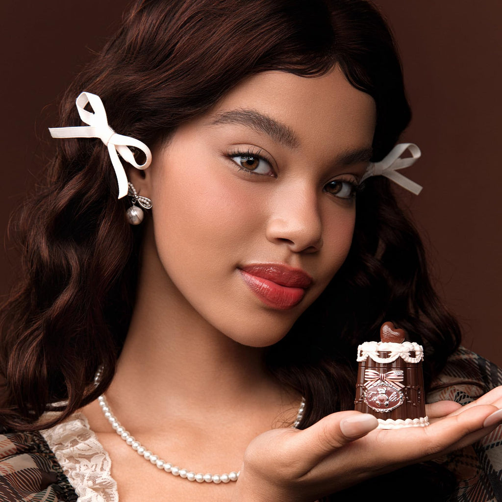 Flower Knows The Sweetie Bear Lip Jelly (JE07 Canelé) – Lightweight Non-Sticky Pink Gloss