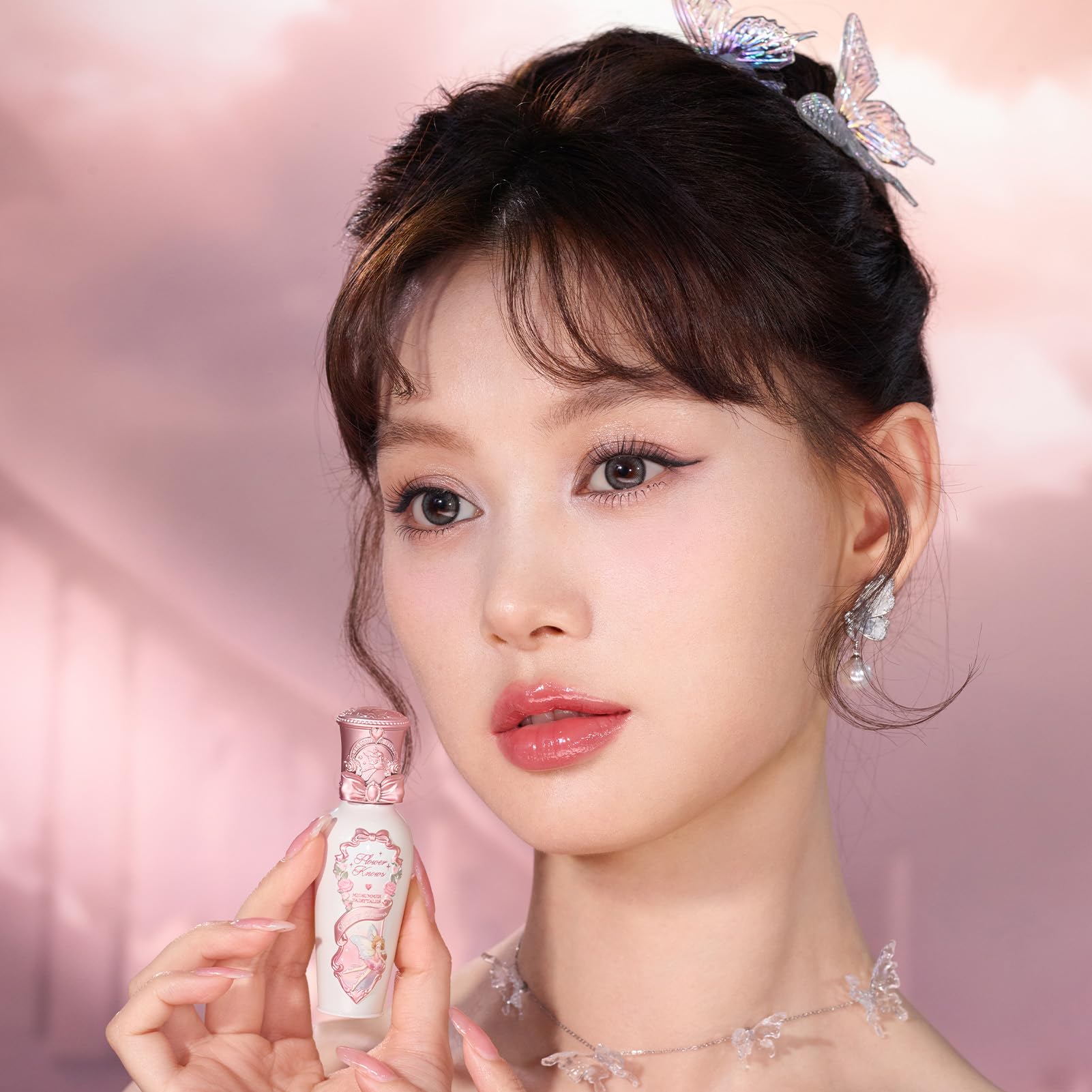 Flower Knows Midsummer Fairytales Lip Lacquer – Glowy Hydrating Tint, Vegan & Cruelty-Free, 0.17 Fl Oz (G02 Little Flower Fairy)
